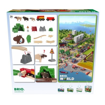 Set ferroviario con animali nordici